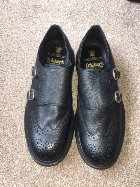 TRICKER S MEN S TODD Double Buckle Black Monk Shoe 11 RRP 465