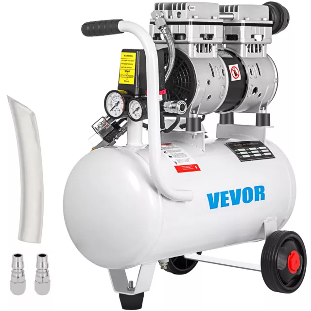 VEVOR Compresseur d'Air sans Huile 25L Compresseur Silencieux Air Comprimé 750W