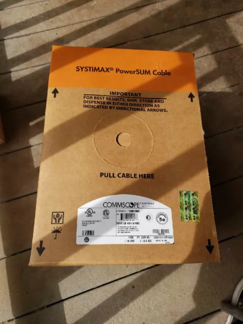 (2) Boxes Commscope Systimax ( RED) powerSum Cat5e Non-Plenum 1000 ’ 📦📦