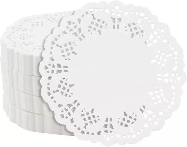 1000 Pack White 4 Inch Paper Lace Doilies for Desserts, Weddings, Baby Showers,