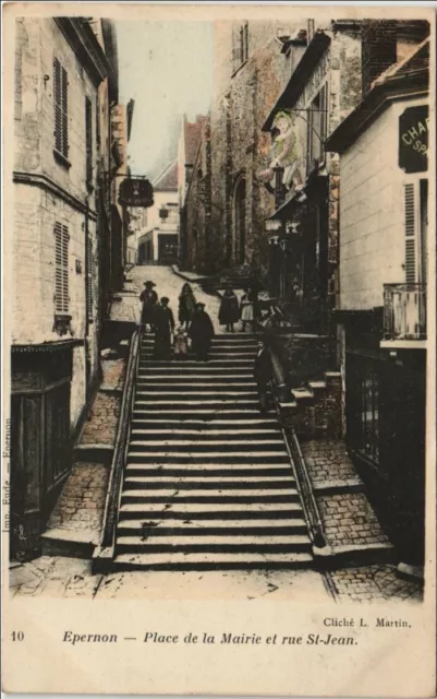 CPA EPERNON Place de la Mairie and Rue Saint-Jean (1201615)