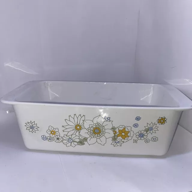 Vintage Corning Ware P-315-B Floral Bouquet Loaf Pan 2 Quart Capacity - Flowers