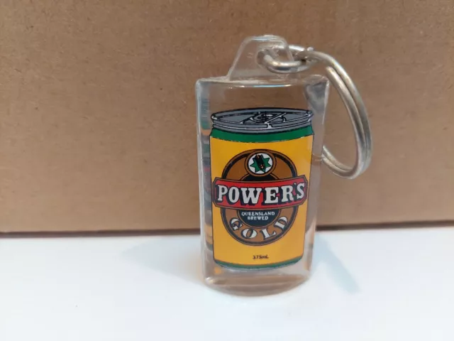 Powers Gold Beer Keyring - Plastic with Can design - Queensland Brewed