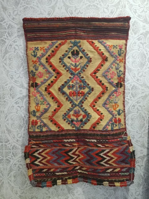 Handmade Vintage Kurdish Fabric Wall  Hanging