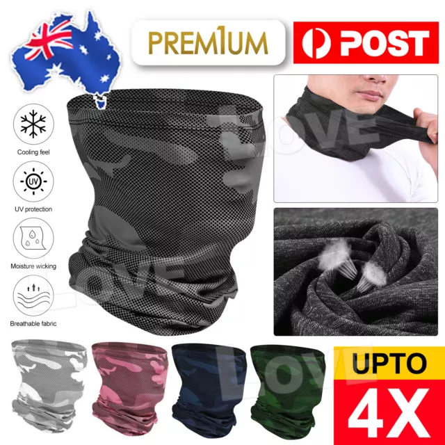 Cooling Neck Gaiter Face Scarf Tube Bandana Balaclava Shield Cover Snood Scarves