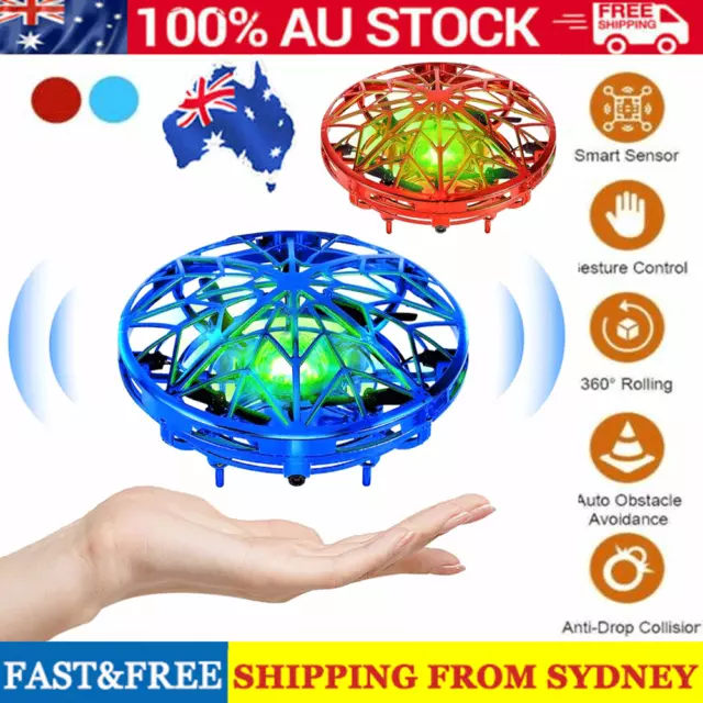 Mini Drone Quad Induction UFO Flying Toy Hand-Controlled RC Kids Xmas Gifts