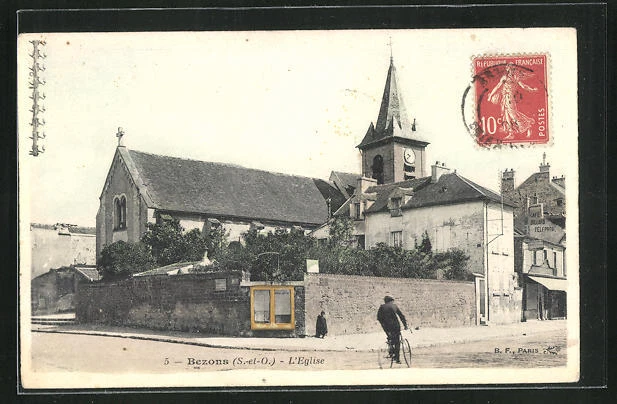 CPA Bezons, l´Eglise 1908