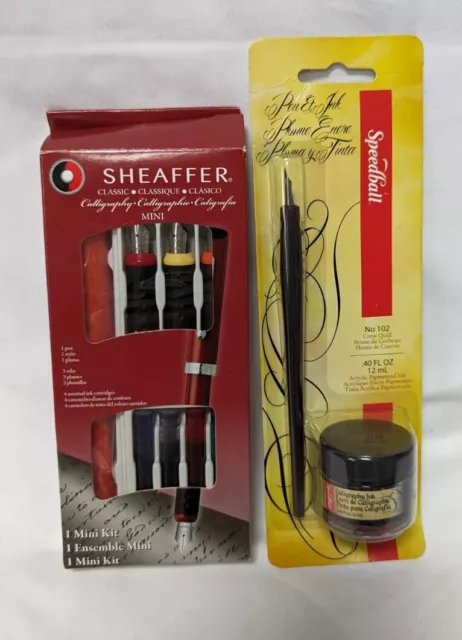 Calligraphy Pen Lot Sheaffer 3 Pack Speedball Pen And Ink Multi Color