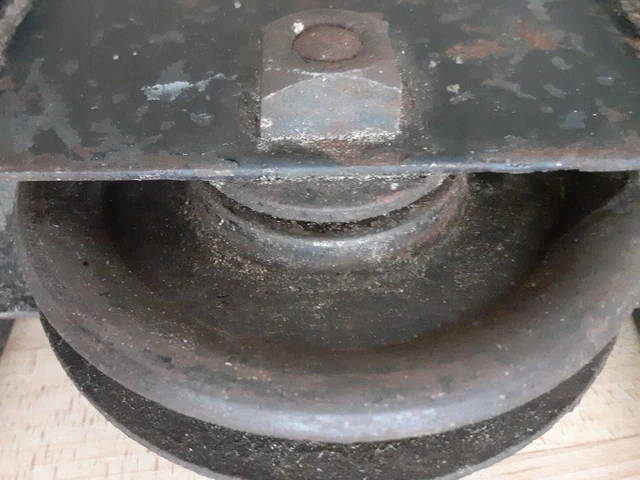 Antique Barn Door Roller Marked Working Condition 4