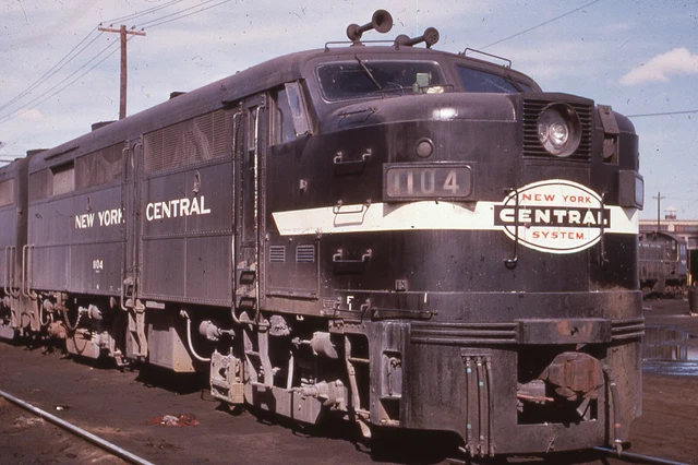 Duplicate  Train Slide New York Central FA  #1104 09/1963 Allston MA
