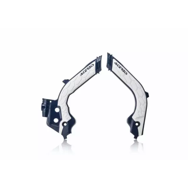 Acerbis X-Grip Frame Guards - Husqvarna FC/ TC 2019-22, FE 2020-22 - Blue/ White