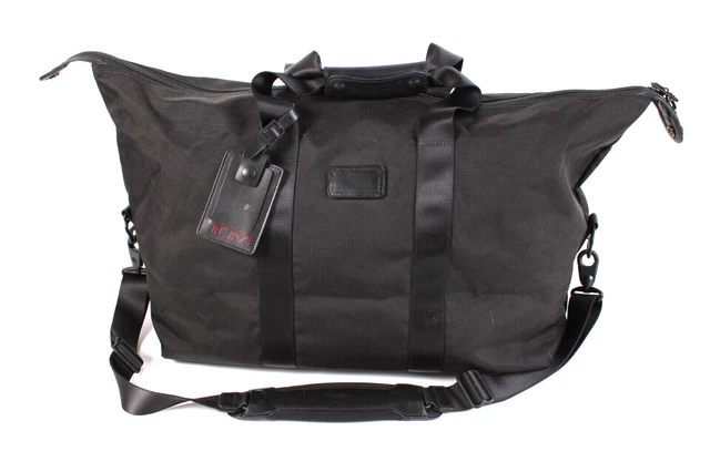 TUMI 22149Dh Alpha2 Duffle Weekender Boston Travel Bag Black Canvas USA