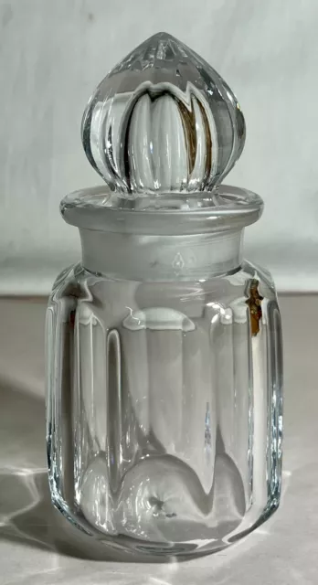 Heisey Crystal Flat Panel 5 1/4" Horseradish Jar With Lid