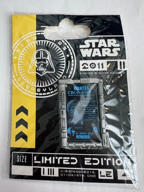 DLR Sci Fi Academy Star Wars Elites Most Wanted Luke Skywalker Disney Pin (B)