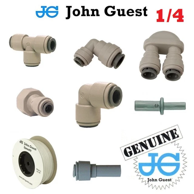 1/4" John Guest À Emboîter Raccords Pneumatiques Pour L'eau Air