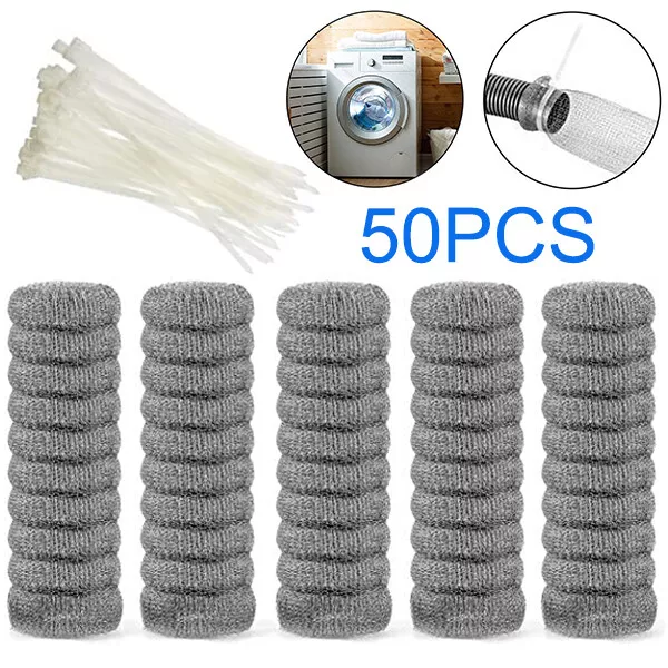 50 Pieces Lint Traps For Washing Machine Hose, Nylon Lint Catcher For Washer,Laundry  Hair Catcher Sink Drain Hose Filter Dryer Mesh Bag With 50Pcs
