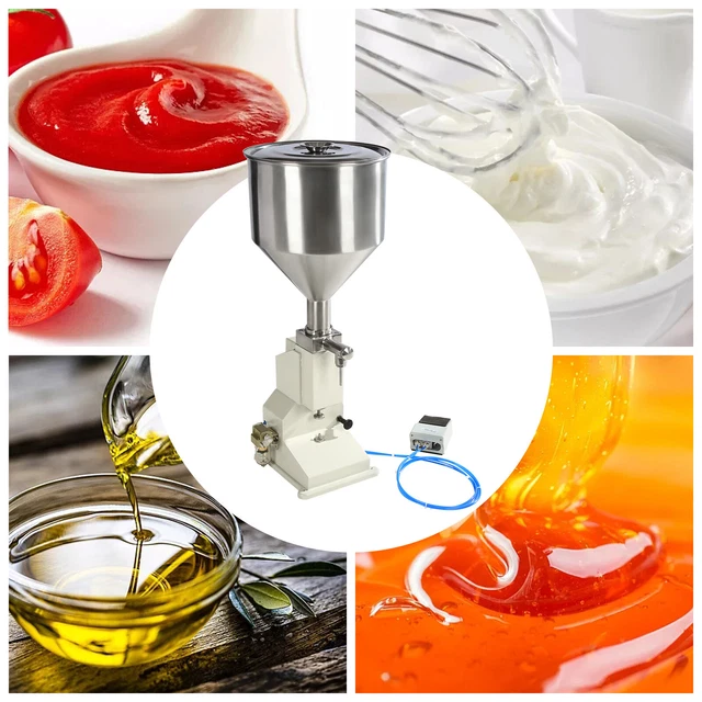 Pneumatic Filling Machine Shampoo Cosmetic Paste Liquid Oil Bottle Filler 5-50ml