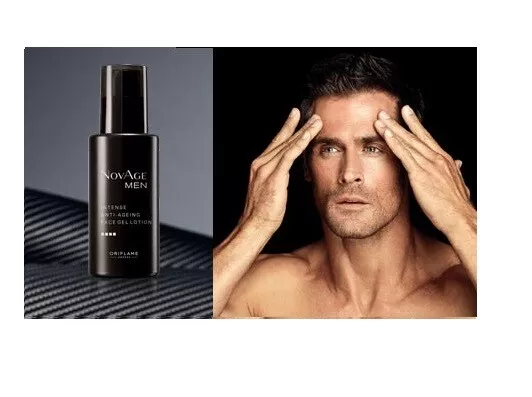 ORIFLAME NOVAGE MEN INTENSE ANTI-AGEING FACE GEL LOTION hydration younger look