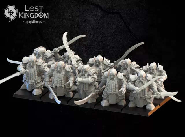 Elite Guard With Swords, Lost Kingdom Miniatures, enano caos x10