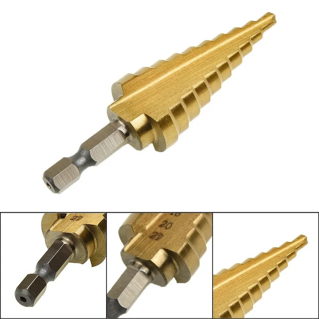Feuille Métal Step Drill 6.35mm Haute Qualité Cône Acier Vitesse 75mm 4-22mm