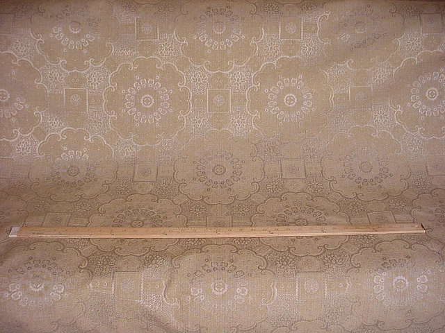 5-3/4Y Kravet Lee Jofa Medium Gold / Antique Floral Damask Upholstery Fabric