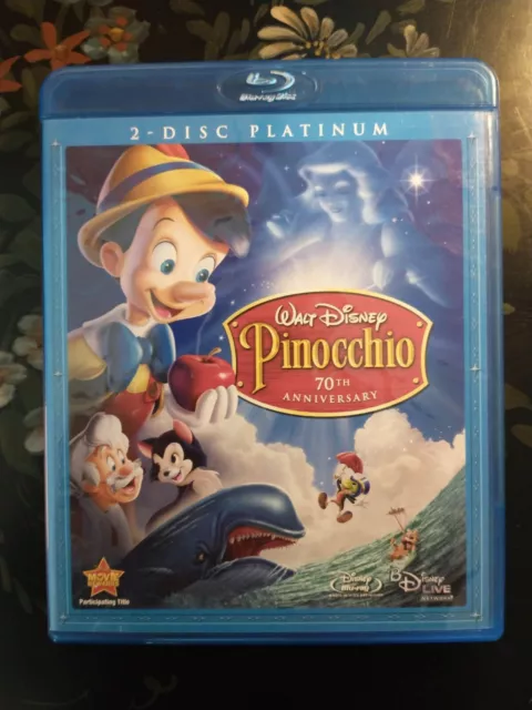 Pinocchio (Blu-ray/DVD, 2009, 3-Disc Set, 70th Anniversary Platinum Edition)