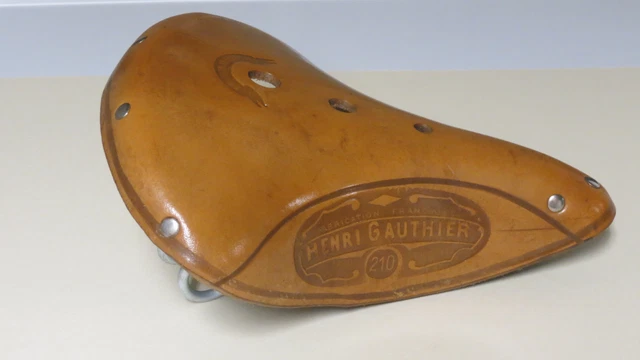 Selle Vélo Ancienne Henri Gauthier N°2 – Cuir, Pour Vélo De Course Vintage