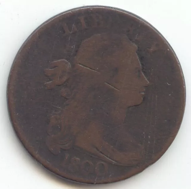 1800 Draped Bust Large Cent, 80/79 Overdate,Good Details,True Auction,No Reserve