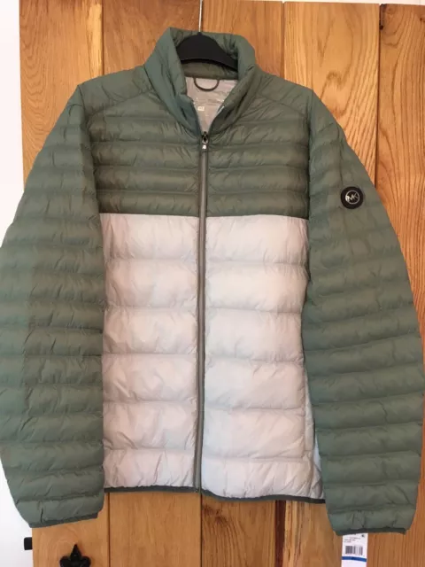 MENS MICHAEL KORS Coat Jacket Puffer Puffa Jacket Green White