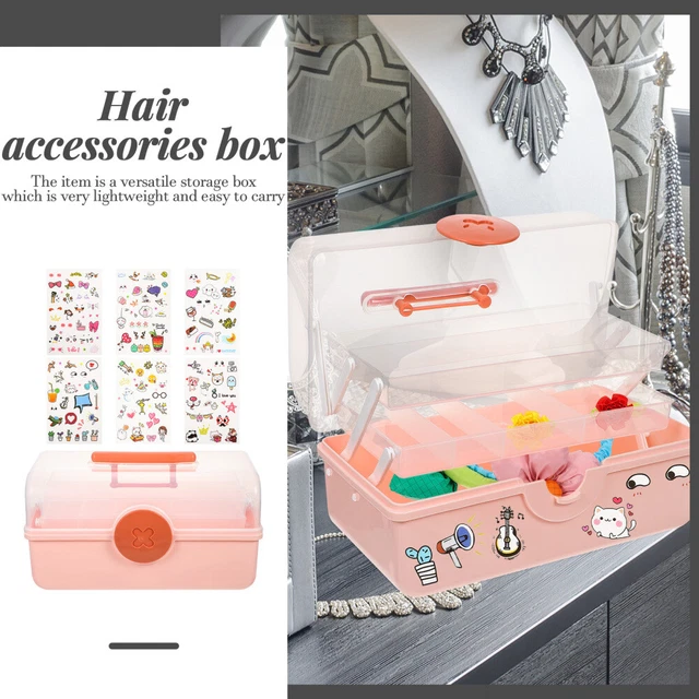 Cotton Swab Box Hair Tool Organizer Bins Storage Box Makeup Gadgets Portable 5