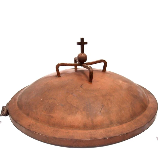 Haube Taufbecken Kupfer Kirche Deckel Taufstock Taufstein Fünte Brunnenabdeckung