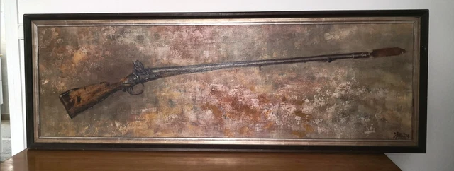 Grande huile sur toile XXème signé