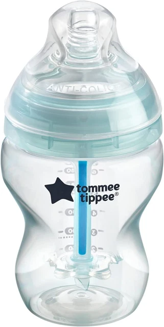 Biberón anticólicos Tommee Tippee, tetina de pecho de flujo lento y único...