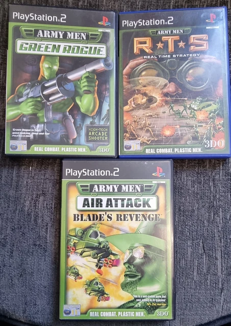 PS2 Army Men Air Attack Blades Revenge, pacchetto Green Rogue & RTS Playstation 2