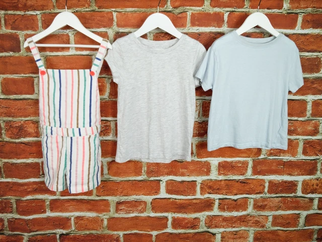 Girl Bundle Age 5-6 Years Mini Boden Next Dungaree Playsuit Tee Summer Set 116Cm
