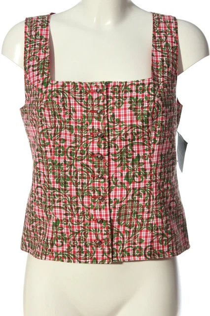Gilet tradizionale Wild & Wald donna taglia DE 38 rosso-bianco-verde stile classico