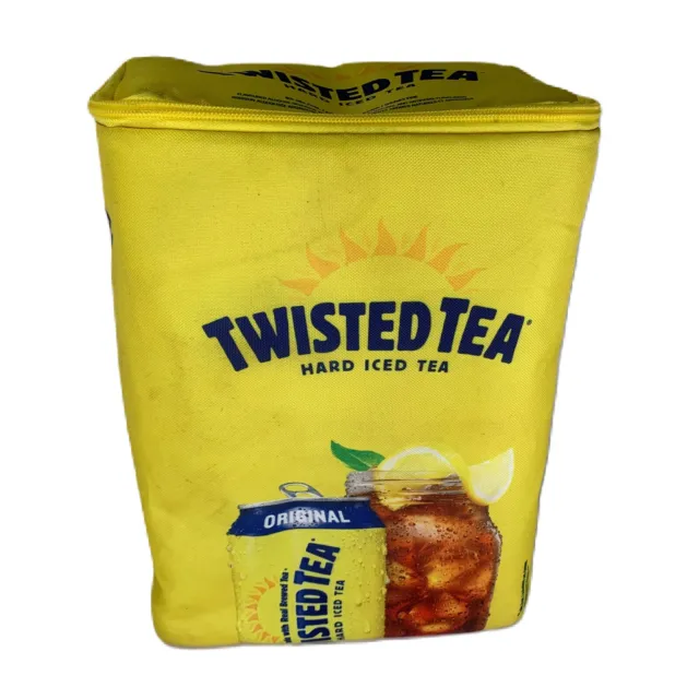Twisted Tea Coolers Yellow Cooler Bag Backpack Style Zip Up Hard Iced Tea