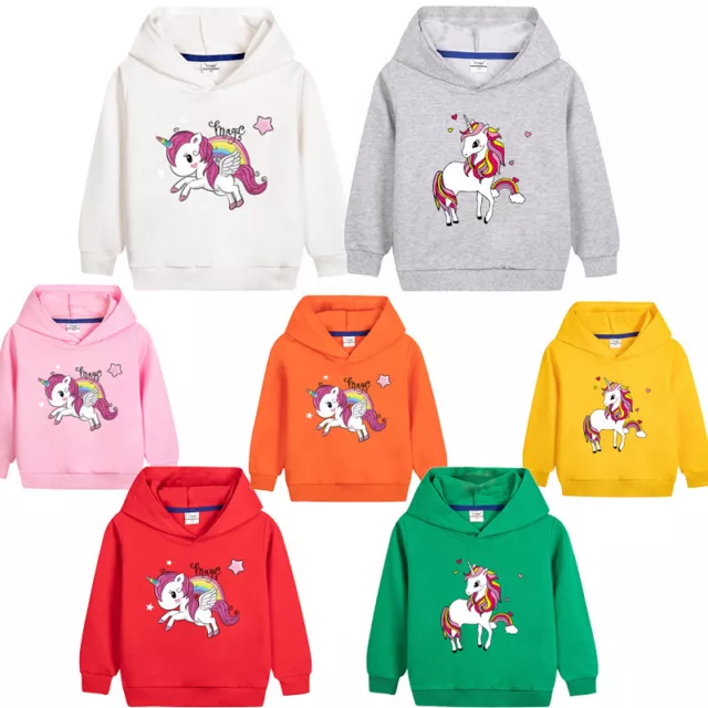 Maglietta sportiva pullover top costume con cappuccio morbido animale cartone animato stampato bambine 3