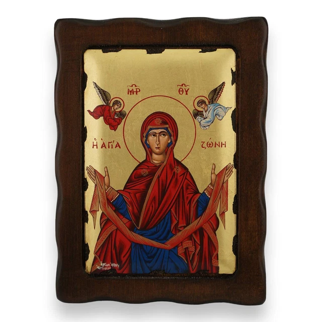 Icône De Sainte Rita De Cascia Grecque Catholique - Art Religieux Fait Main Sur Plaque En Bois à Suspendre
