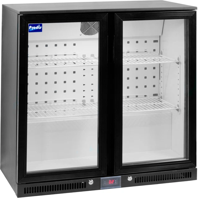 Prodis NT2BH-HC 2 Türen klappbar Rückseite Bar Flaschenkühler 900Wx520Dx900Hmm Pub Shop