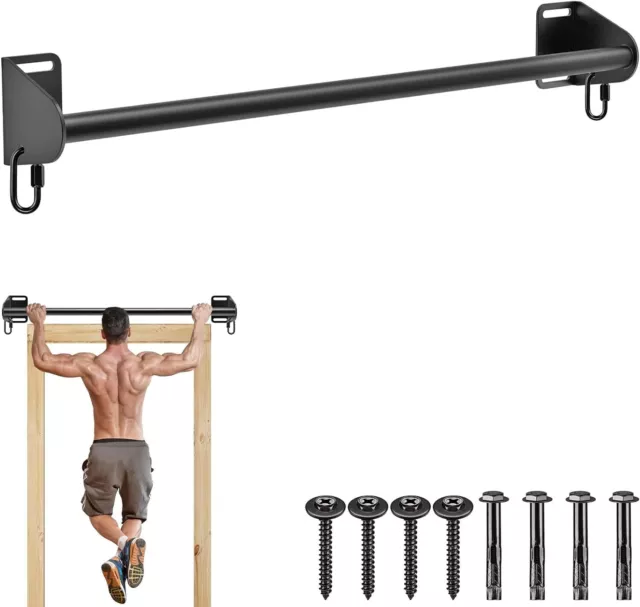 SELEWARE Wall Mounted Heavy Duty Pull Up Bar for Doorway