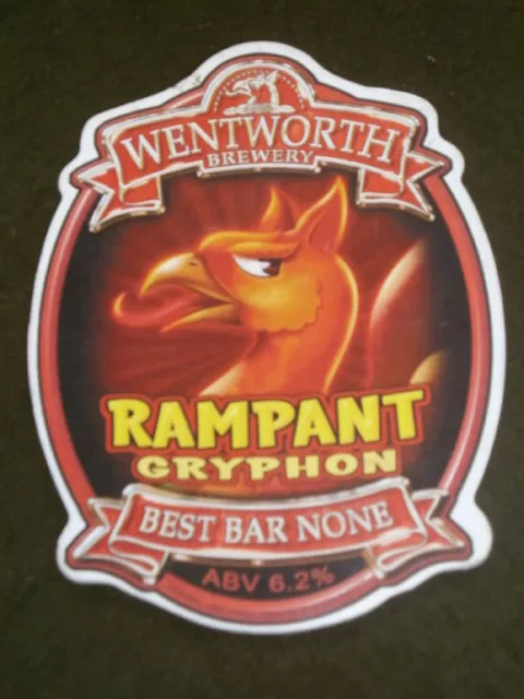 Beer Pump Clip - Wentworth Rampant Gryphon