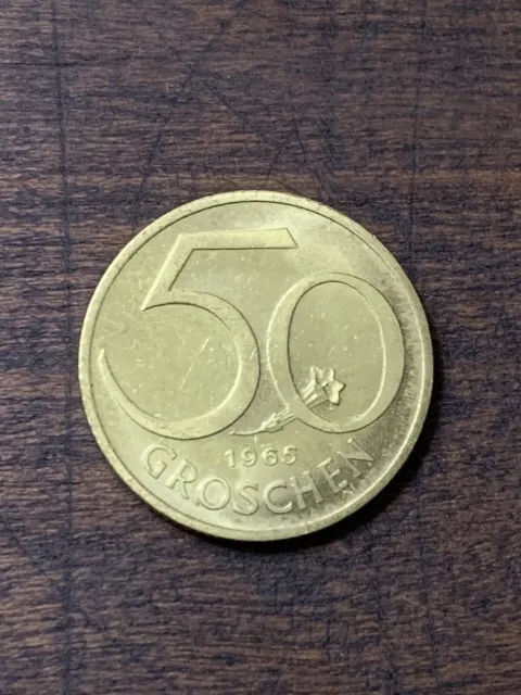 1965 AUSTRIA 50 Groschen Coin