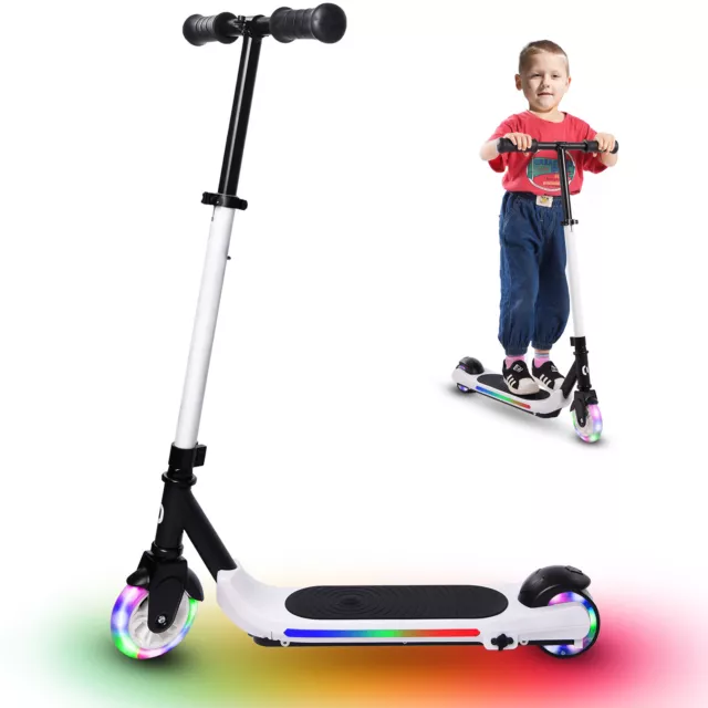 Elektroroller Kinder Elektroscooter LED Elektro Cityroller 3-10 Jahren E-Roller