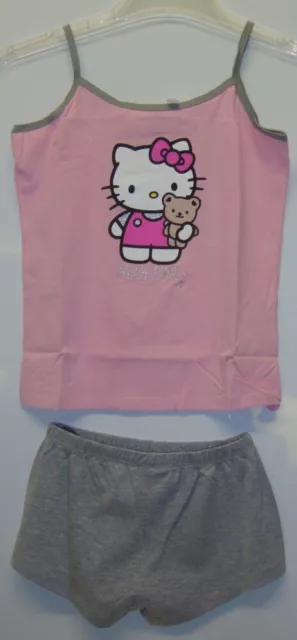 HELLO KITTY Top und Short Mädchen Sommer / Unterwäsche Set rosa 110 - 140 NEU