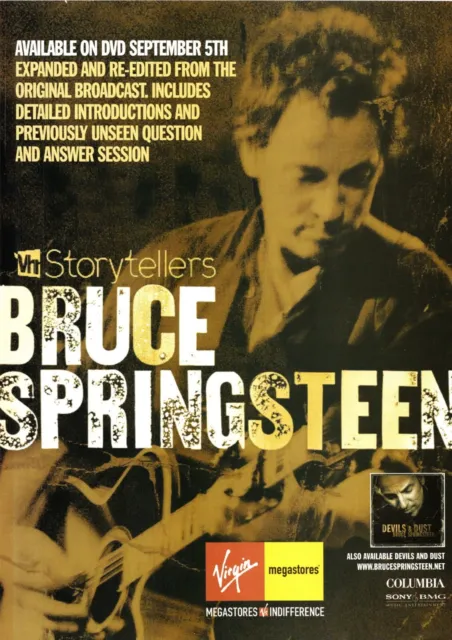 Ptp67 Magazin Werbung 11X9" Bruce Springsteen: Geschichtenerzähler Dvd