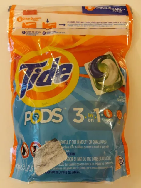Tide Pods 35 Count Clean Breeze Scent 3 in 1 Detergent Stain Remover 1.75LB NEW!