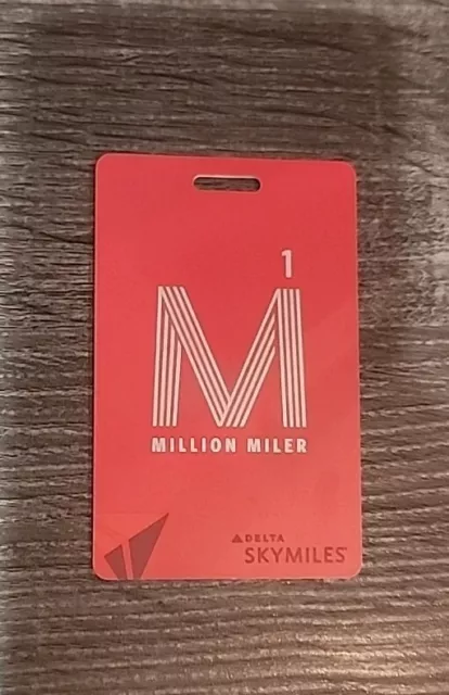 Delta Air Lines 1 Million Miler Plastic Bag Tag New!