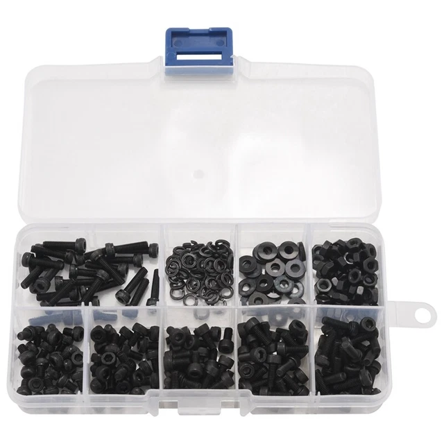 300 Pcs Nuts Bolts Set Hex Bolts  and Washer Assortment Screws Bolts M36954