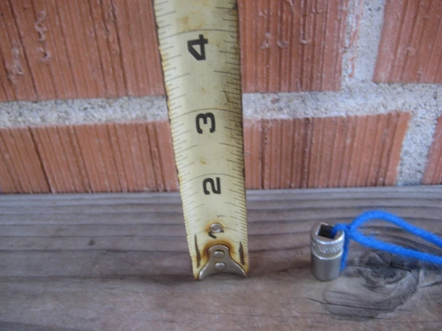 1950s 1/4" Dr. x 1/4" Size INDESTRO SUPER Double Square Socket 2808S & 8 Pt USA